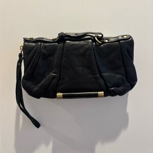 Elegant Black Leather Clutch